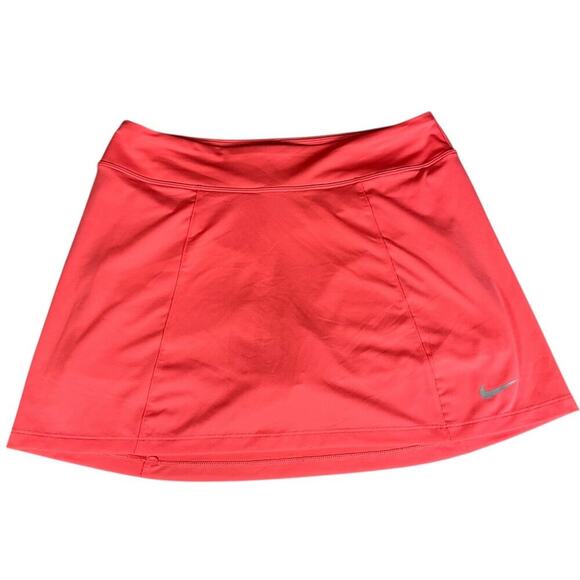 Nike Dri- Fit  Golf/ Tennis Mini Skirt With Built In Shorts Coral Medium Active - Picture 1 of 10